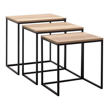 SÆT MED 3x Konferencebord brun