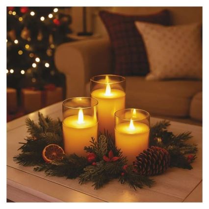 Sæt med 3x LED-lys LED/6xAA