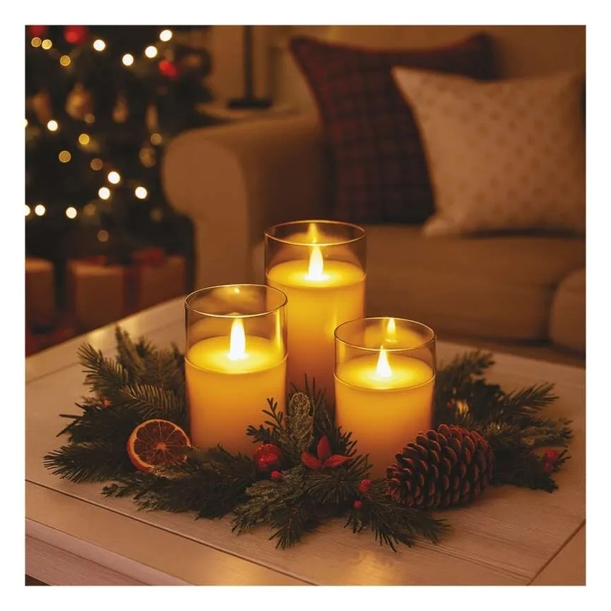 Sæt med 3x LED-lys LED/6xAA