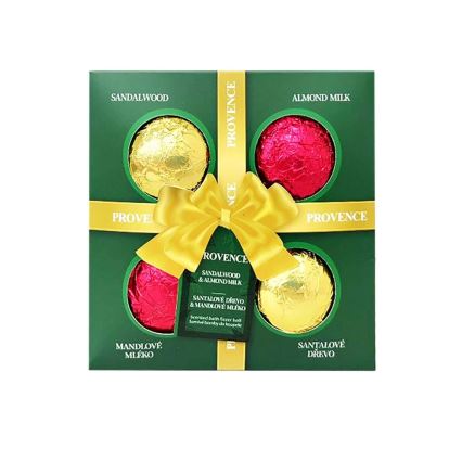 Sæt med 4 brusende badebomber PROVENCE