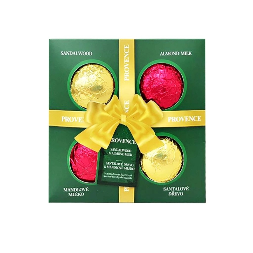 Sæt med 4 brusende badebomber PROVENCE