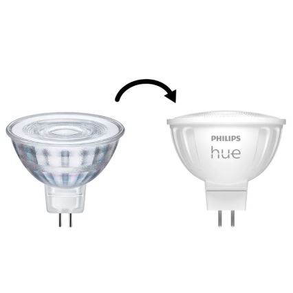 Sæt med 4 dæmpbare LED-pærer Philips Hue WHITE AMBIANCE GU5,3/MR16/5,1W/12V 2200-6500K