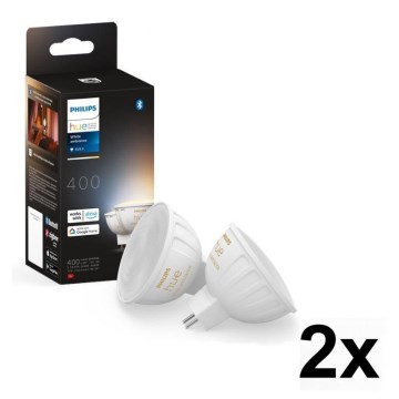 Sæt med 4 dæmpbare LED-pærer Philips Hue WHITE AMBIANCE GU5,3/MR16/5,1W/12V 2200-6500K