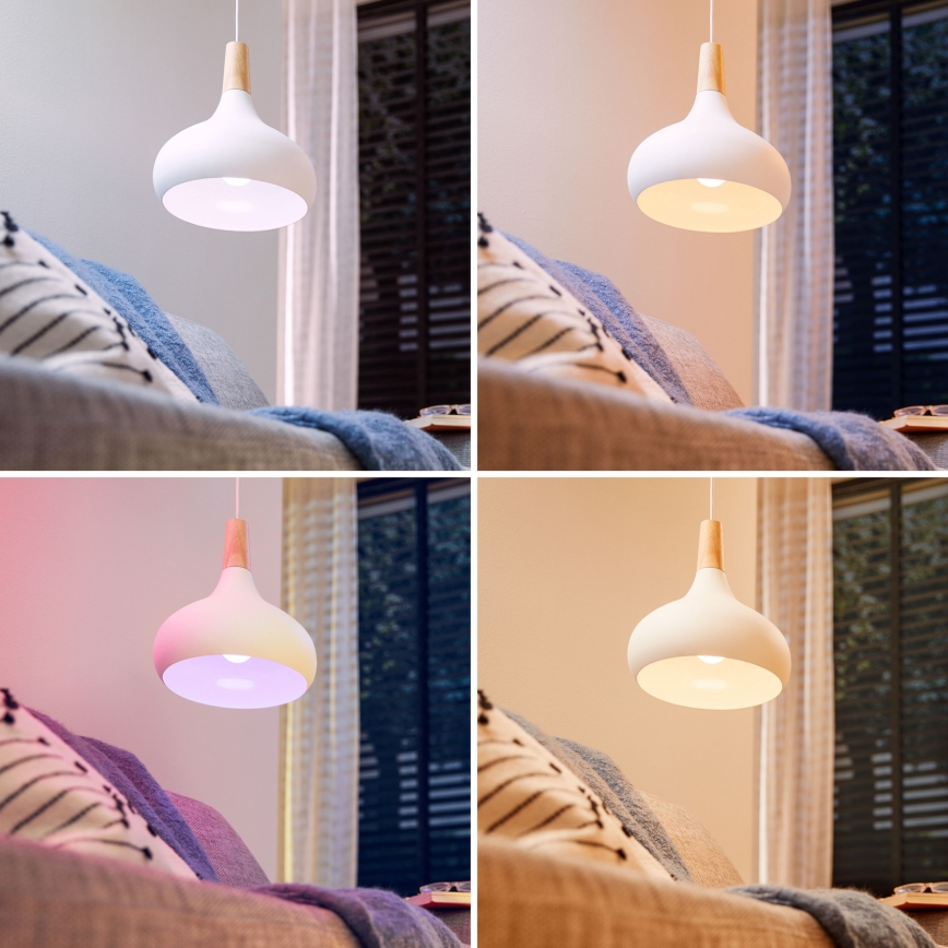 Sæt med 4 LED RGB-dæmpbare pærer Philips SMART C37 E14/5W/230V 2200–6500K