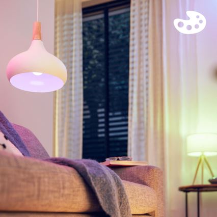 Sæt med 4 LED RGB-dæmpbare pærer Philips SMART C37 E14/5W/230V 2200–6500K