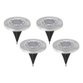 Sæt med 4 LED-solcellelamper CLAVO – 1x AAA, 4000 K, IP44, 300 mAh
