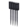 Sæt med 4 LED-solcellelamper DECOR, 1,2 V 150 mAh, 3000 K (varmhvid), 39 cm, IP44, sort