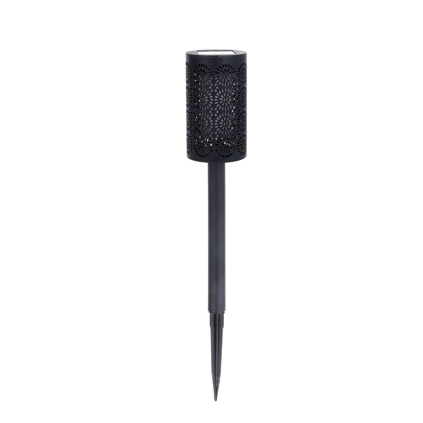 Sæt med 4 LED-solcellelamper DECOR, 1,2 V 150 mAh, 3000 K (varmhvid), 39 cm, IP44, sort