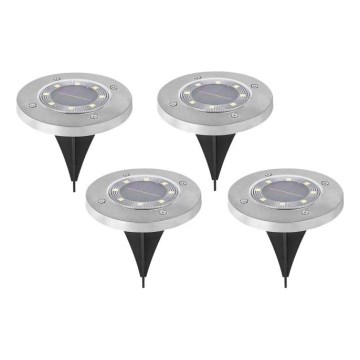 Sæt med 4 LED-solcellelamper med sensor CLAVO LED/1xAAA 4000K IP44 300 mAh