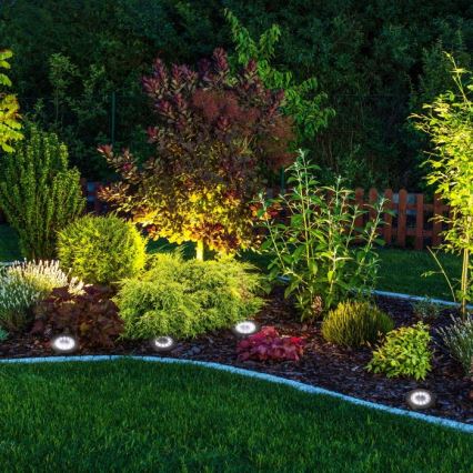 Sæt med 4 LED-solcellelamper med sensor CLAVO LED/1xAAA 4000K IP44 300 mAh