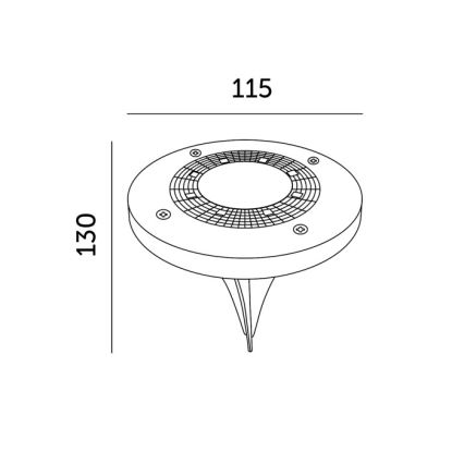 Sæt med 4 LED-solcellelamper med sensor CLAVO LED/1xAAA 4000K IP44 300 mAh