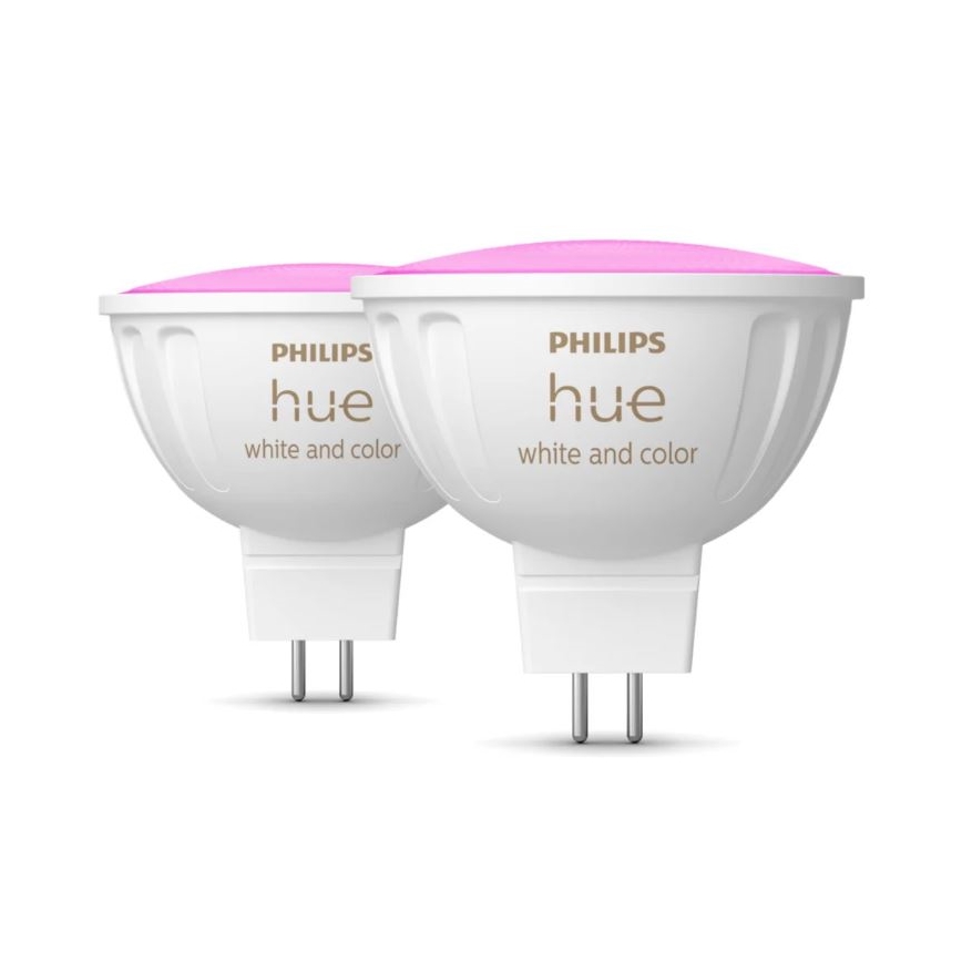 Sæt med 4 LED RGBW dæmpbare spotpærer Philips Hue WHITE AND COLOR AMBIANCE GU5,3/MR16/6,3W/12V 2000-6500K