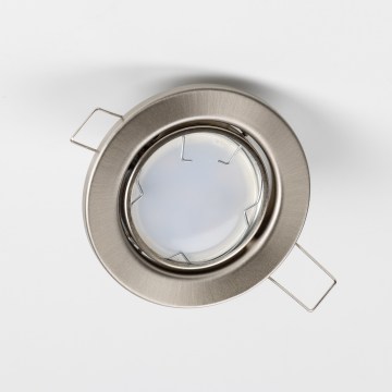 Sæt med 5 indbygningsspots til badeværelset, 1xGU10/4W/230V, IP23, mat krom