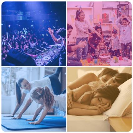 SÆT 6x LED RGBW dæmpbar pære MESH GU10/6,5W/230V 2700-6500K + fjernbetjening - Aigostar