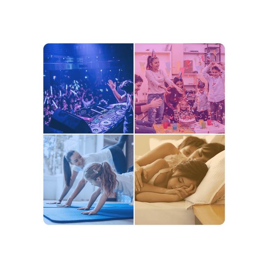 SÆT 6x LED RGBW dæmpbar pære MESH GU10/6,5W/230V 2700-6500K + fjernbetjening - Aigostar