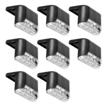 SÆT MED 8x LED Solcelletrappelys LED/0,06W/1,2V 3000K IP44 600 mAh