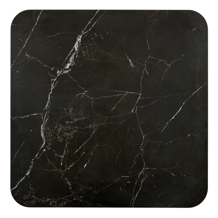 SÆT Sofabord KORO 70x70 cm + 2x puf sort/brun