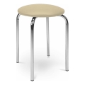 Taburet CHICO 47x41 cm beige/krom