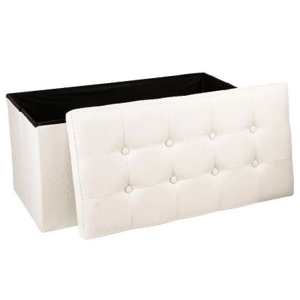 Taburet med opbevaringsplads LYSANDRE beige