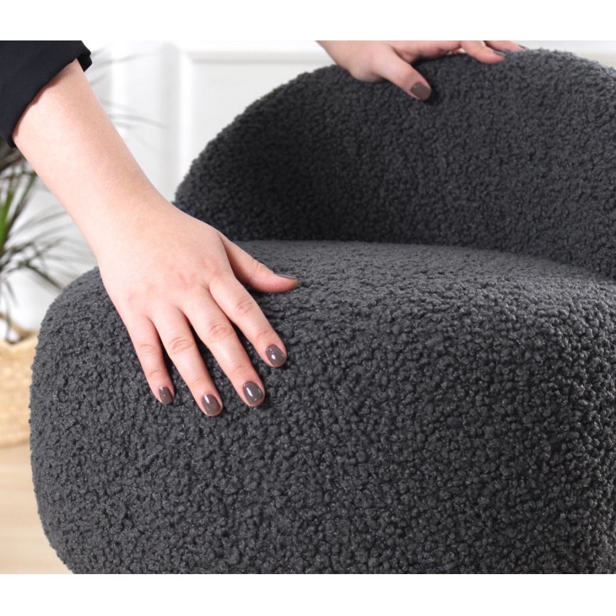 Taburet MIKI Ø 46 cm mørkegrå