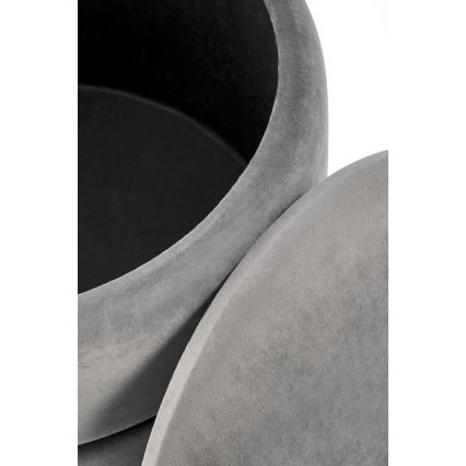 Taburet MINTY diameter 37 cm grå/guldfarvet
