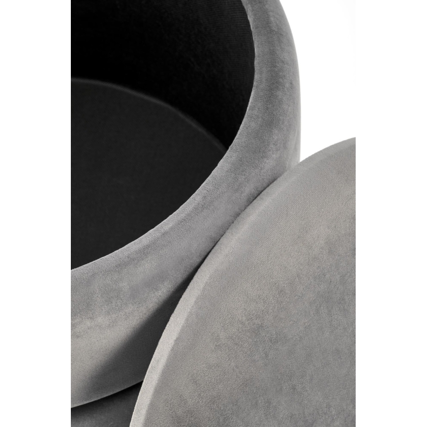 Taburet MINTY diameter 37 cm grå/guldfarvet
