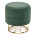 Taburet MINTY diameter 37 cm grøn/guldfarvet