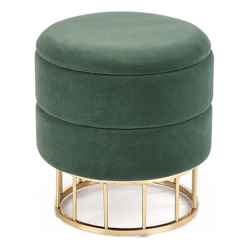 Taburet MINTY diameter 37 cm grøn/guldfarvet