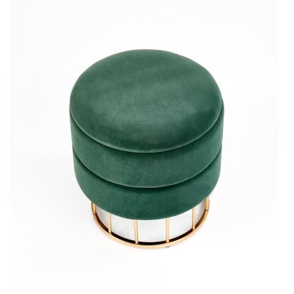 Taburet MINTY diameter 37 cm grøn/guldfarvet