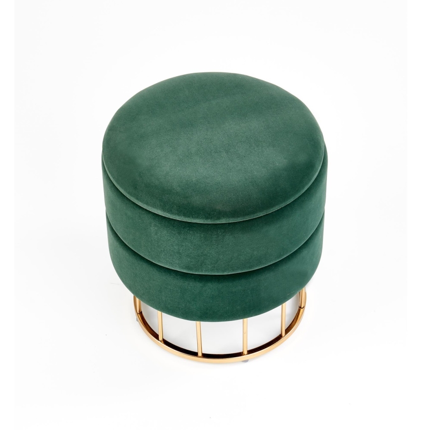 Taburet MINTY diameter 37 cm grøn/guldfarvet