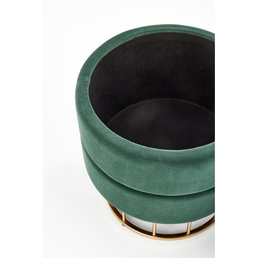 Taburet MINTY diameter 37 cm grøn/guldfarvet