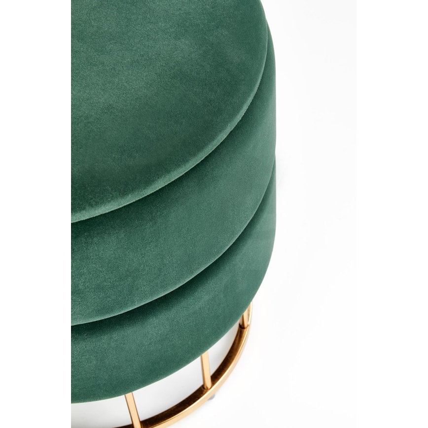 Taburet MINTY diameter 37 cm grøn/guldfarvet