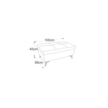 Skammel SALERNO 66x100 cm gul