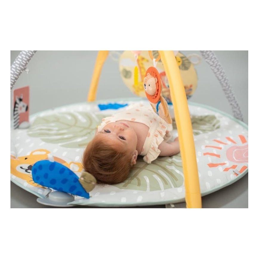 Taf Toys - Legemåtte med legetøjsstang savanne 2xAAA