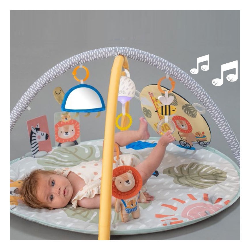 Taf Toys - Legemåtte med legetøjsstang savanne 2xAAA