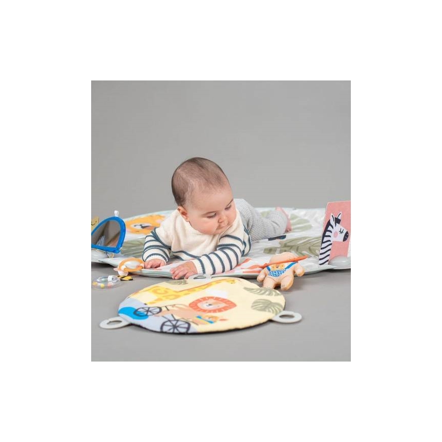 Taf Toys - Legemåtte med legetøjsstang savanne 2xAAA