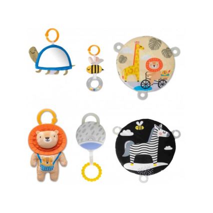 Taf Toys - Legemåtte med legetøjsstang savanne 2xAAA