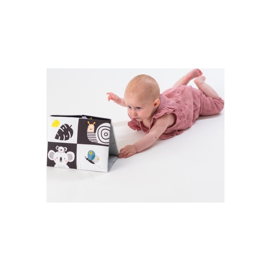 Taf Toys - Stofbog med spejl sort