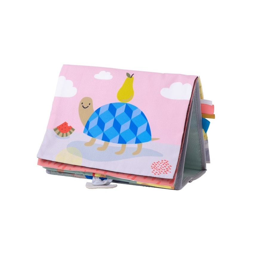 Taf Toys - Stofbog med spejl til børn savanne
