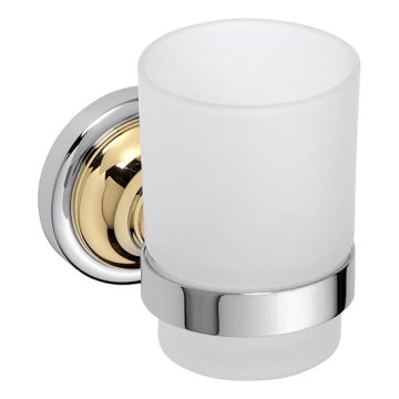 Tandbørsteholder 7x9,5 cm sølv/guld