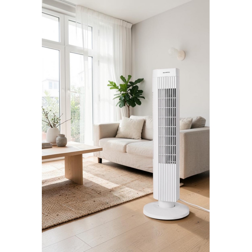 Tårnventilator 50 W/230 V 74,5 cm hvid