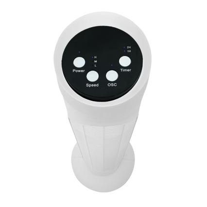 Tårnventilator 50W/230V 83 cm hvid + fjernbetjening