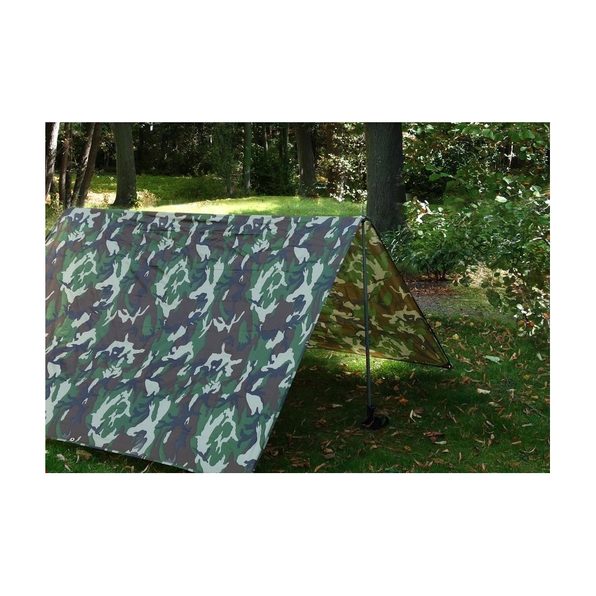 Tarp 2x3 m PU 2000 mm camouflage