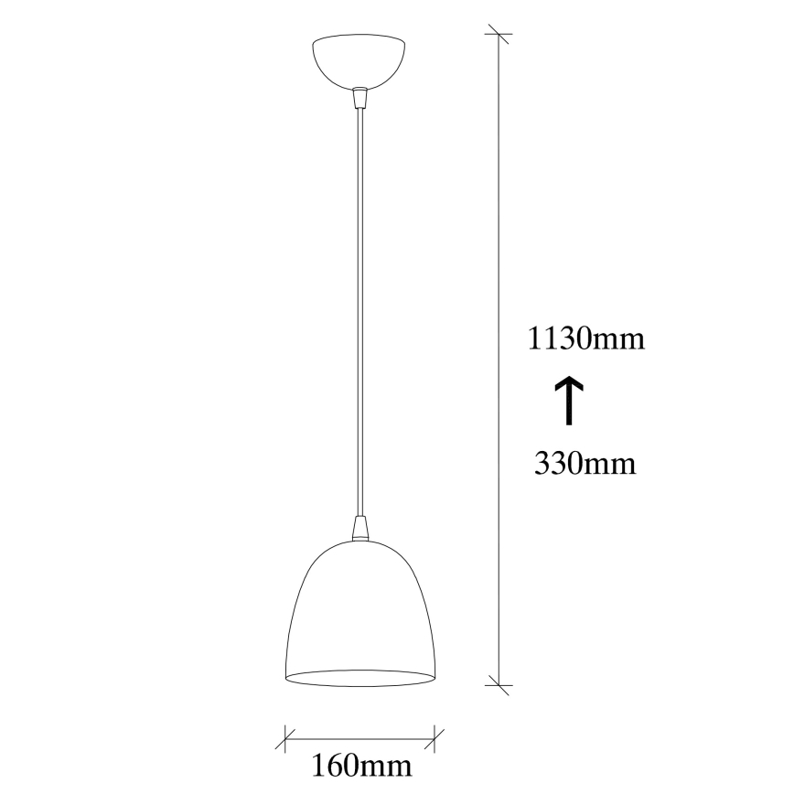 TATTOO pendellampe 1xE27/40W/230V 16 cm sort