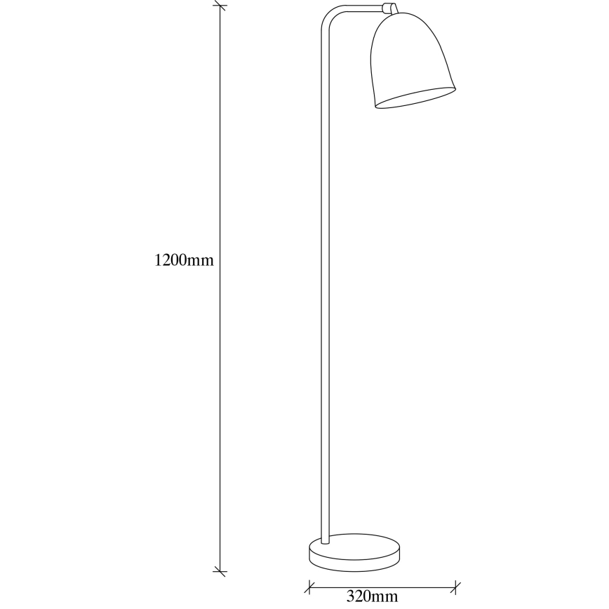 TATTOO Standlampe 1xE27/40W/230V sort