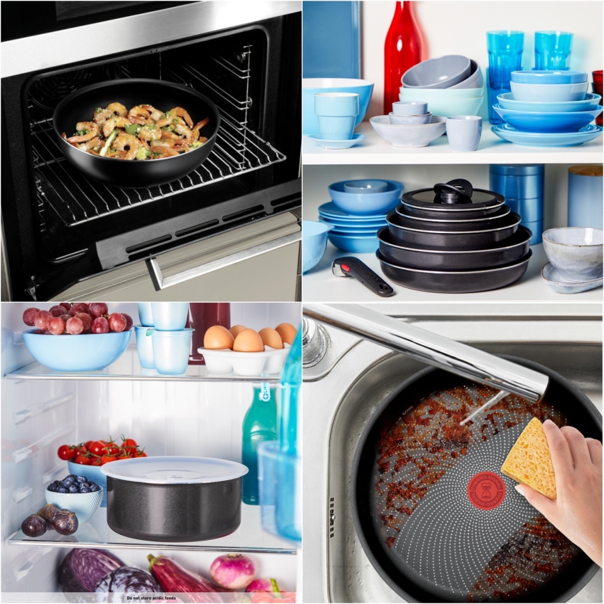 Tefal - 5-delers INGENIO GENEROUS COOK gryde- og pannesæt
