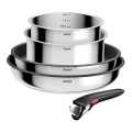 Tefal - 5-delt INGENIO COOK grydesæt i rustfrit stål
