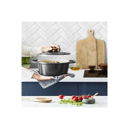 Tefal - Gryde med låg AIR 20 cm antracit