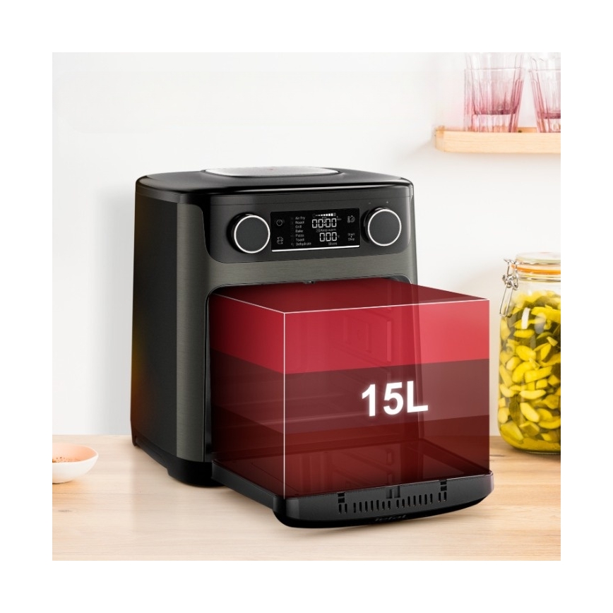 Tefal - Airfryer 15 l EASY FRY 9-i-1 1800W/230V sort