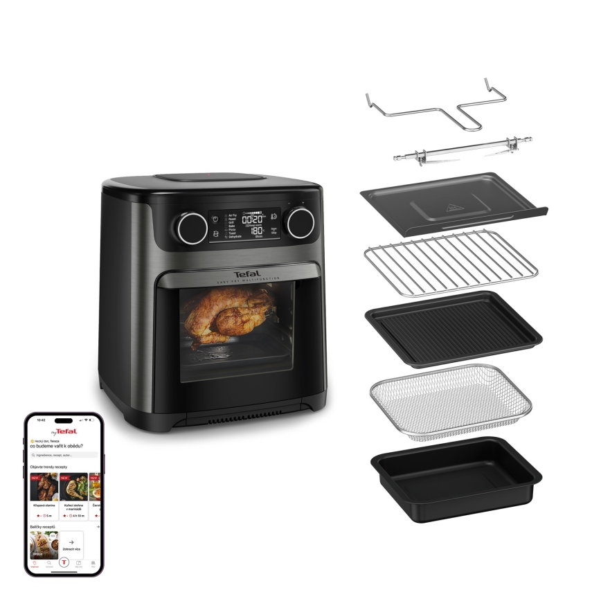 Tefal - Airfryer 15 l EASY FRY 9-i-1 1800W/230V sort